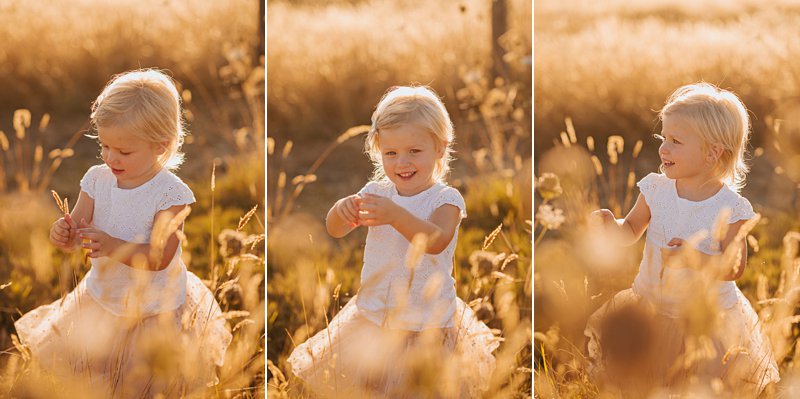 little gir in field at sunset, laughing kids portrait, sunset kids portraits